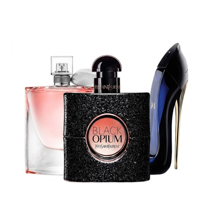 Sada 3 parfumov | YSL Black Opium, Carolina Herrera Good Girl, Lancôme La Vie Est Belle 100 ml